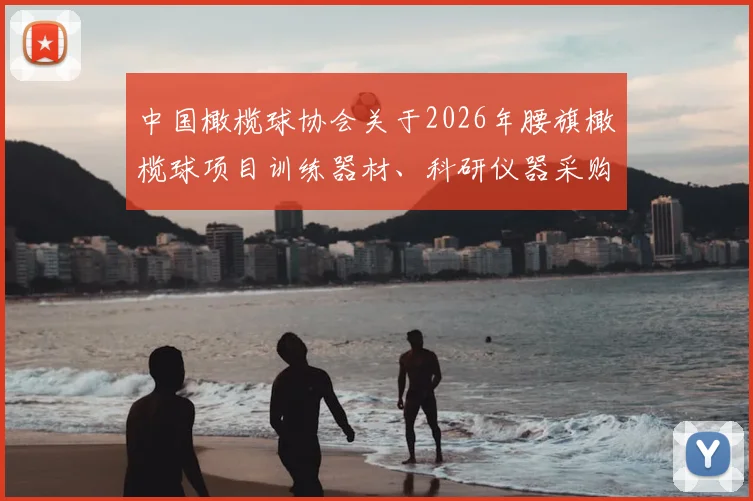 中国橄榄球协会关于2026年腰旗橄榄球项目训练器材、科研仪器采购的招标公告